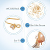 32Pcs 4 Styles Brass Pave Clear Cubic Zirconia Earring Hooks KK-TA0008-45-5