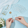 Acrylic Stud Earring Organizer Display Cards CDIS-WH0020-40B-03-3