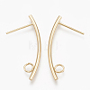 Brass Stud Earring Findings LS-KK-S348-111-2
