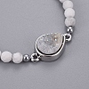 Natural Howlite Braided Bead Bracelets BJEW-I275-A01-2