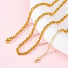 Brass Rope Chains Necklaces for Women NJEW-D302-62G-1