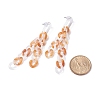 Acrylic Curb Chain Tassel Dangle Stud Earrings for Women EJEW-JE04767-05-3