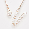 Brass Round Snake Chain Necklace Making MAK-T006-11A-RG-2