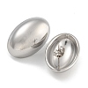 304 Stainless Steel Oval Stud Earrings for Women EJEW-U022-08P-2