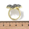 Natural Labradorite Faceted Adjustable Finger Rings for Women RJEW-A092-01G-12-5
