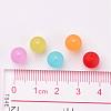 8mm Mixed Transparent Round Frosted Acrylic Ball Bead X-FACR-R021-8mm-M-4