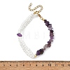 Natural Amethyst Chip Beads & Glass Seed Beads Beaded Bracelets for Women BJEW-JB14137-02-4