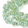 Transparent Electroplate Glass Beads Strands EGLA-F152B-AB01-3