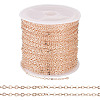 Brass Coated Iron Flat Cable Chains CH-TAC0007-01RG-1