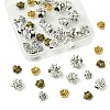 50Pcs 5 Styles Tibetan Styles Zinc Alloy Beads TIBEB-YW0001-26-2