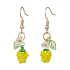 Handmade Glass Seed Beads Apple Dangle Earrings EJEW-MZ00575-03-2