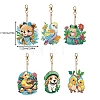 Animal Theme DIY Diamond Painting Keychain Kit PW-WG25379-01-5