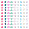500Pcs Inside Colours Transparent Glass Seed Beads SEED-TA0001-75-3