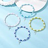 Adjustable Glass Beaded Charm Bracelets BJEW-JB13287-1