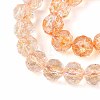 Crackle Transparent Glass Beads Strands GLAA-N063-8mm-07-3