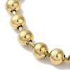 IP Plating(IP) 304 Stainless Steel Beads Ball Chain Bracelets for Women BJEW-B092-02A-G-2
