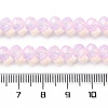 Baking Painted Transparent Glass Beads Strands DGLA-A034-J6MM-D09-4