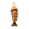 Brass Enamel Pendants KK-CJC0013-15G-01-1