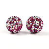 Polymer Clay Pave Rhinestone Beads RB-T018-01C-2