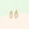 Brass Stud Earrings EJEW-L278-08G-2