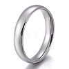 Non-Tarnish 304 Stainless Steel Flat Plain Band Rings STAS-I160-C-17mm-P-1