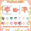 140Pcs 14 Colors Two Tone Transparency Glass Pendant GLAA-YW0005-77-2