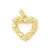 Brass Micro Pave Cubic Zirconia Pendants KK-G520-02G-1