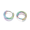 Ion Plating(IP) 304 Stainless Steel Huggie Hoop Earrings EJEW-F111A-13mm-Y-2