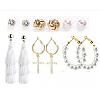 6 Pairs Alloy Earring Sets WGC7E5F-12-1