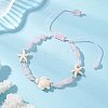 Natural & Synthetic Gemstone Beads Braided Bead Bracelets BJEW-JB13275-3