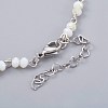 Glass Beads Charm Anklets AJEW-AN00235-4