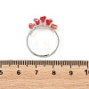 Glass Cuff Open Rings RJEW-JR01082-5