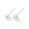Brass Stud Earring Findings LS-KK-G604-01S-02-1