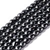 Natural Black Stone Beads Strands G-D0003-A98-1