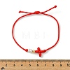 Rack Plating Brass & Natural Cultured Freshwater Pearl Beads Braided Bead Bracelets BJEW-JB13769-2