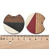 Two Tone Resin & Walnut Wood Pendants RESI-Q210-011A-B-M-3