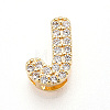 Brass Micro Pave Cubic Zirconia Charms KK-N254-217G-J-1