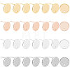 24Pcs 4 Colors 201 Stainless Steel Stud Earring Findings STAS-FH0001-78-1