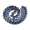 Electroplate Transparent Glass Beads Strands EGLA-B012-AB19-2