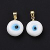 Handmade Lampwork Evil Eye Pendants LAMP-P057-01G-06-2