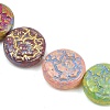 Painted Glass Beads Strands GLAA-F133-07A-3