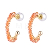 Brass Stud Earrings EJEW-JE04100-03-1