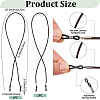 2Pcs 2 Styles Cowhide Neck Strap for Eyeglasses AJEW-CL0004-76A-2