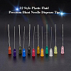 48Pcs 12 Style Plastic Fluid Precision Blunt Needle Dispense Tips TOOL-BC0001-24-3