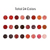 Red Series 600G 24 Colors Glass Seed Beads SEED-JP0008-02-4mm-2