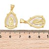 Brass Shell Pendants CU-CBA9482-05G-08-3
