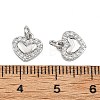 SHEGRACE Valentine's Day Brass Clear Cubic Zirconia Charms XGRQ3P366-571P-3