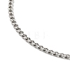 304 Stainless Steel Curb Chain Necklace STAS-C079-19P-2