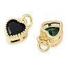 Real 18K Gold Plated Brass Inlaid Cubic Zirconia Charms ZIRC-L100-074G-2