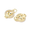 Brass Micro Pave Cubic Zirconia Pendants KK-L253-09G-2